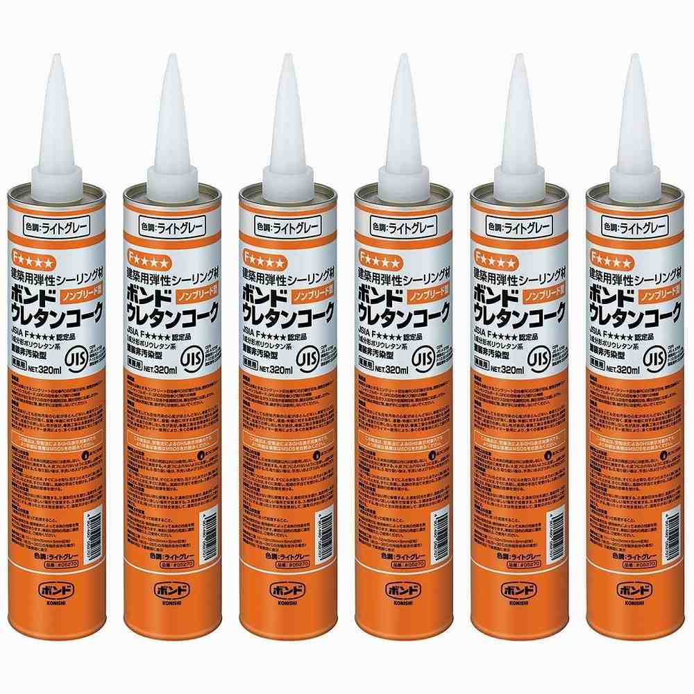 コニシ　ボンド　ウレタンコーク　320ml　ライトグレー 6個セット