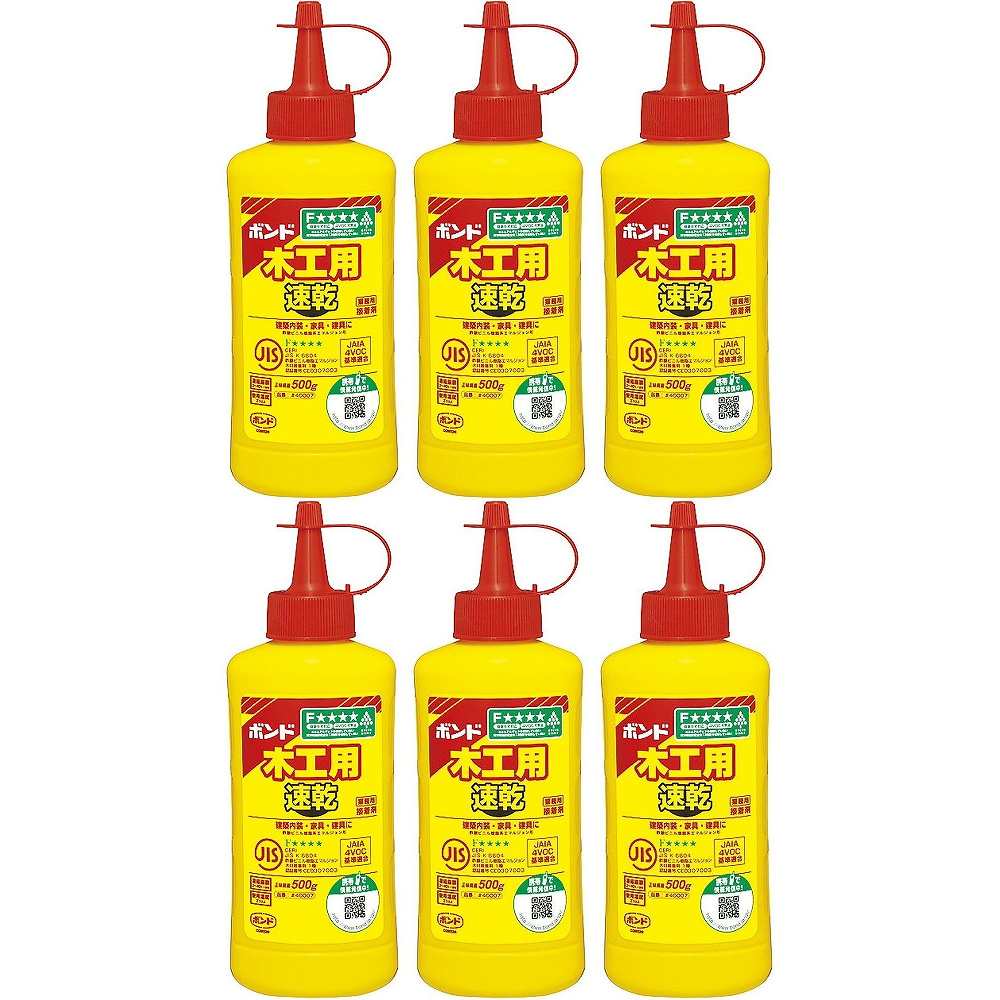 コニシ ボンド木工用速乾 500g（ボトル） ＃40007 6個セット
