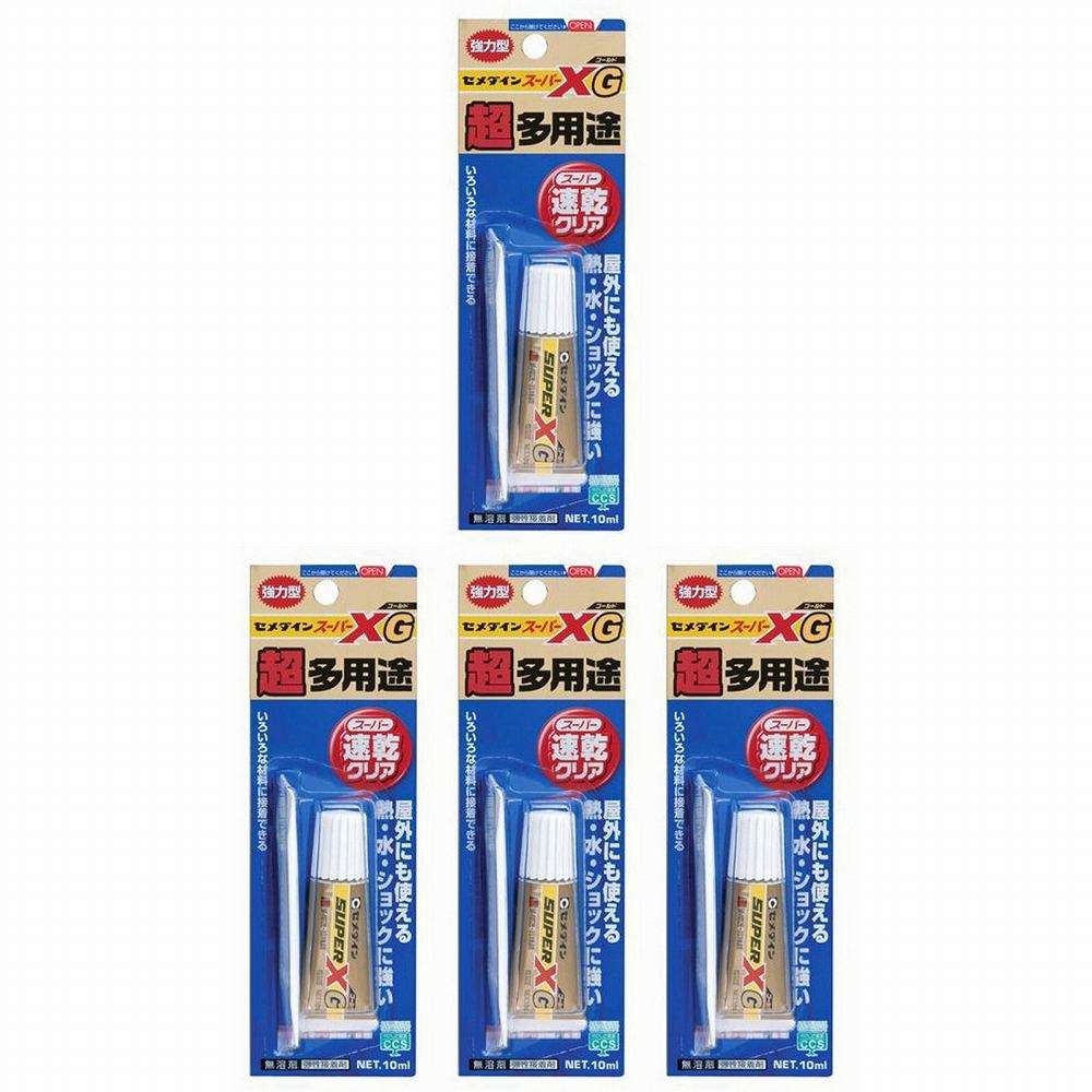 【4個セット】セメダイン スーパーXゴールド　クリア AX-023 P10ml