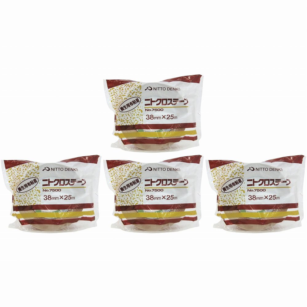 ニトムズ - 養生用布粘着 ニトクロステープ No.7500(38mm×25m) - M-212 特長 ●耐候性に優れ、季節にかかわらず、のり残りがほとんどありません。●見切りが良く、外装塗装の養生用としても使用できます。 仕様 ●粘着剤：特殊粘着剤 ご注意 ●用途以外には使用しないで下さい。●目立たない箇所であらかじめ試してからご使用ください。●テープをはがす際はゆっくりとはがしてください。●幼児の手の届くところに置かないでください。●高温多湿、直射日光のあたる所に保管しないでください。●人体に貼らないで下さい。●注意事項を必ずお読み下さい。ニトムズ - 養生用布粘着 ニトクロステープ No.7500(38mm×25m) - M-212 特長 ●耐候性に優れ、季節にかかわらず、のり残りがほとんどありません。●見切りが良く、外装塗装の養生用としても使用できます。 仕様 ●粘着剤：特殊粘着剤 ご注意 ●用途以外には使用しないで下さい。●目立たない箇所であらかじめ試してからご使用ください。●テープをはがす際はゆっくりとはがしてください。●幼児の手の届くところに置かないでください。●高温多湿、直射日光のあたる所に保管しないでください。●人体に貼らないで下さい。●注意事項を必ずお読み下さい。