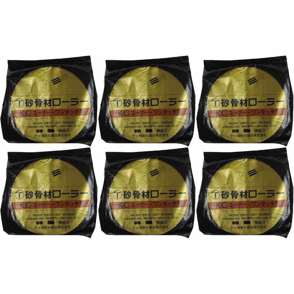 大塚刷毛製造 砂骨材ローラースモール 極細目4S-KGSS 6個セット