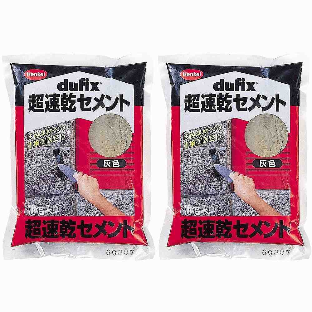 LOCTITE 超速乾セメント 灰色 1kg （1個入） 2個セット