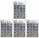 ビビッドヴアン - グラフィティーステンシル - アルファベット - FONT3−A4 4個セット