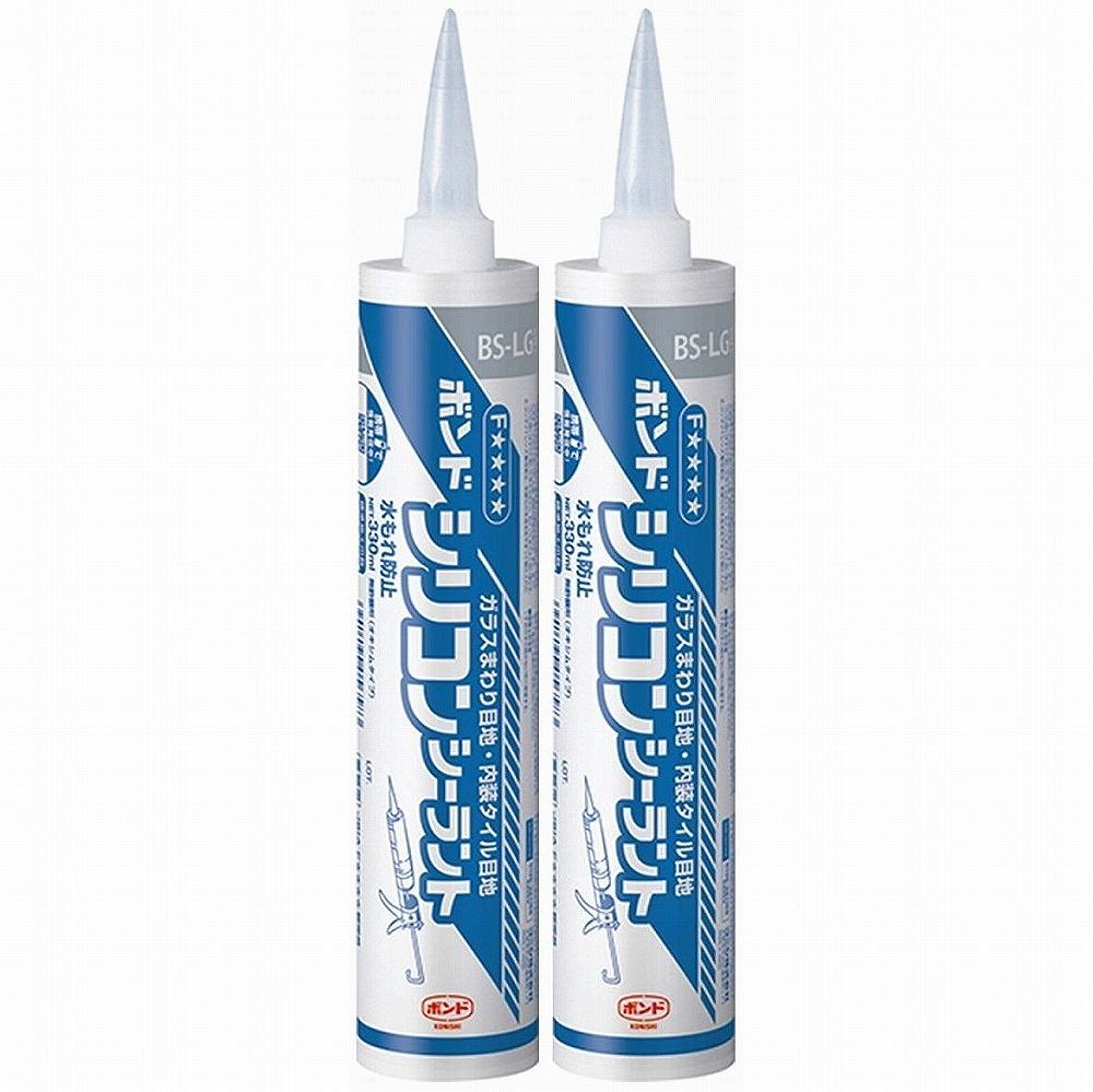 コニシ - ボンド シリコンシーラント ライトグレー(333ml) 2個セット