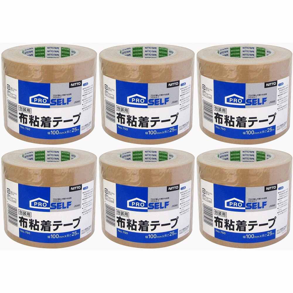 ニトムズ ＃750　POS布テープ　シュリンク　100X25 J5060 6個セット