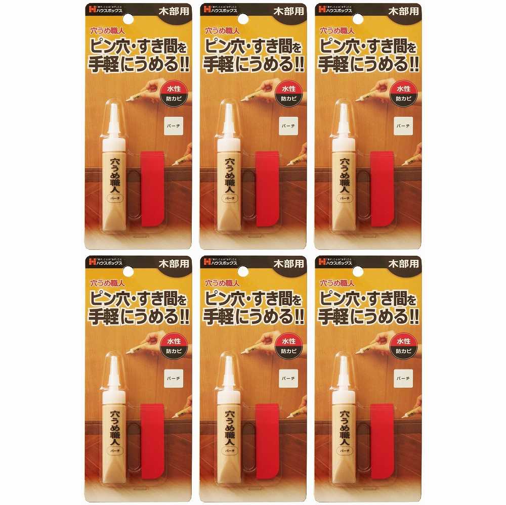 キャンディルデザインハウスボックス 穴うめ職人　木部用バーチ　15g 6個セット