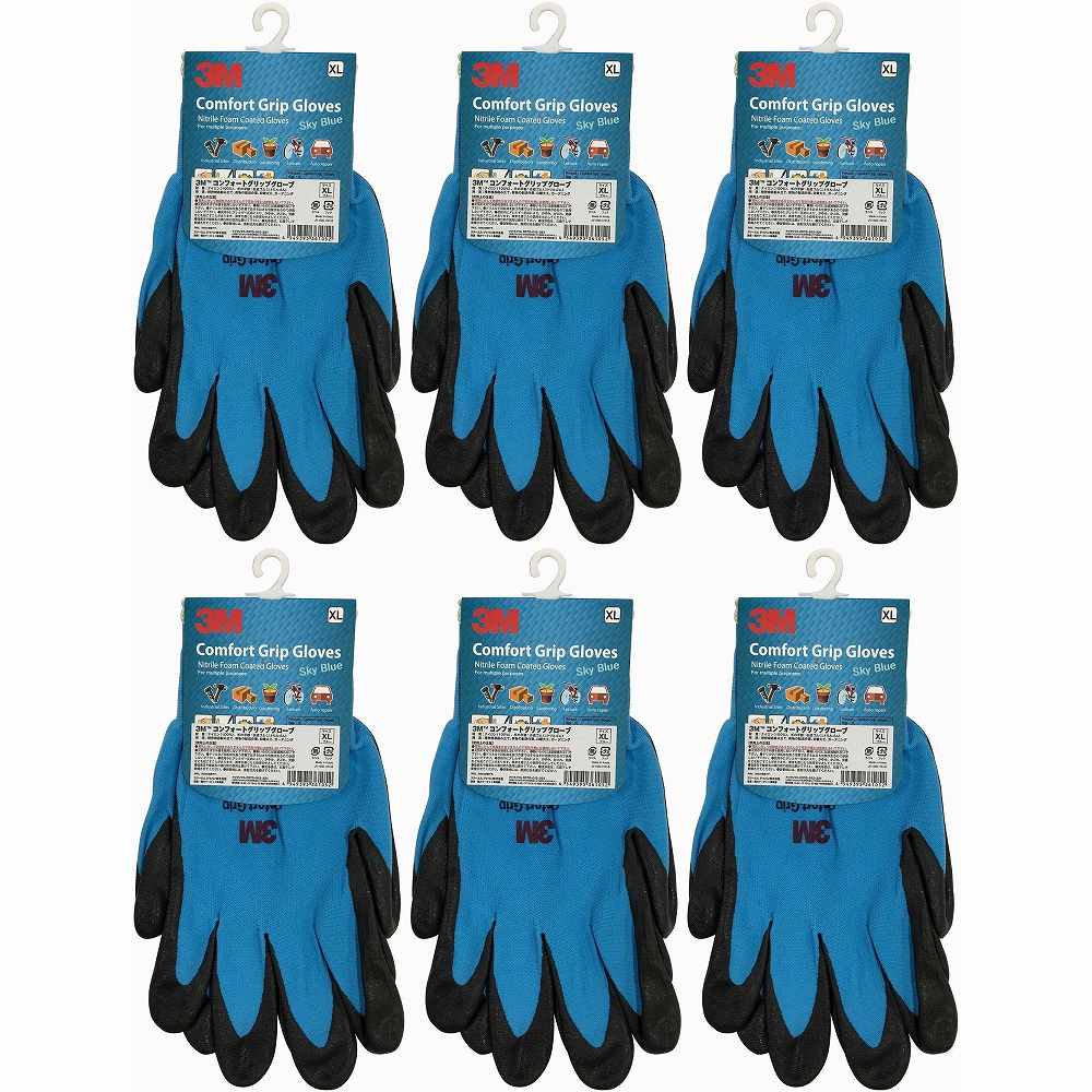 スリーエムジャパン(3M) - 一般作業用コンフォートグリップグローブ ブルー XLサイズ - GLOVE BLU L 特長 ●高い透湿性と通気性がありムレにくい。●素手感覚に近く、細かい作業が可能。●グリップ力を保持しながら油作業が可能。●アレルギーの心配を軽減。●丈夫で長持ち、洗って繰り返し使える。●15ゲージの網目のナイロンメッシュ加工で手にフィット。●荷物配送作業、テープ巻き付け作業、農作業、サイクリング、フィッシング、ガーデニングに最適です。 仕様 ●素材：ナイロン100%●掌部：発泡二トリルゴム ご注意 ●本製品は電気絶縁性がありませんので、通電電気作業には使用しないでください。スリーエムジャパン(3M) - 一般作業用コンフォートグリップグローブ ブルー XLサイズ - GLOVE BLU L 特長 ●高い透湿性と通気性がありムレにくい。●素手感覚に近く、細かい作業が可能。●グリップ力を保持しながら油作業が可能。●アレルギーの心配を軽減。●丈夫で長持ち、洗って繰り返し使える。●15ゲージの網目のナイロンメッシュ加工で手にフィット。●荷物配送作業、テープ巻き付け作業、農作業、サイクリング、フィッシング、ガーデニングに最適です。 仕様 ●素材：ナイロン100%●掌部：発泡二トリルゴム ご注意 ●本製品は電気絶縁性がありませんので、通電電気作業には使用しないでください。