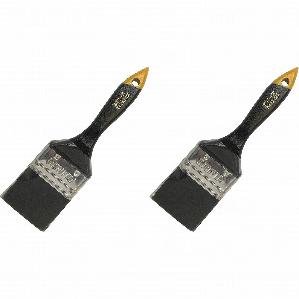 大塚刷毛製造 356N中国ラスター 平 黒 2.5インチ 2個セット