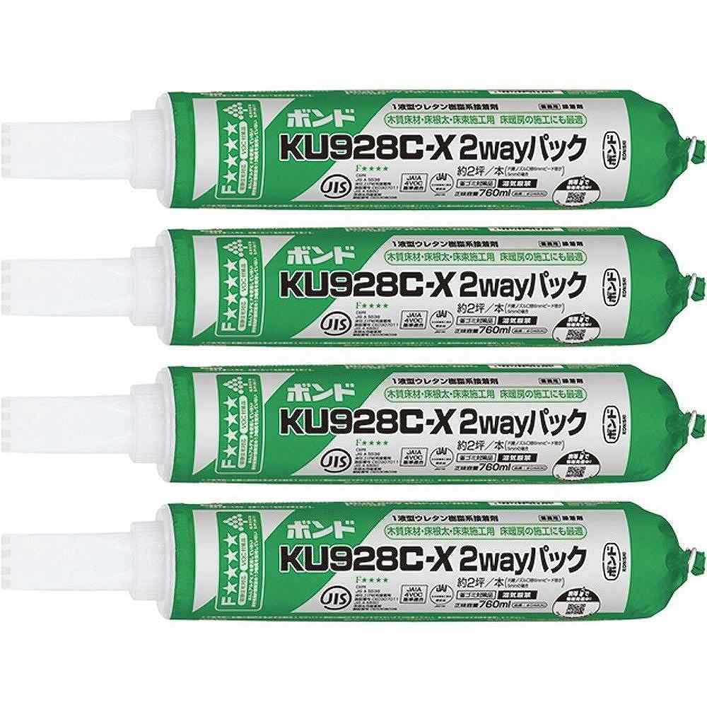 コニシ - ボンド 1液型ウレタン樹脂系接着剤 KU928C-X 2WAYパック(760ml) 4個セット