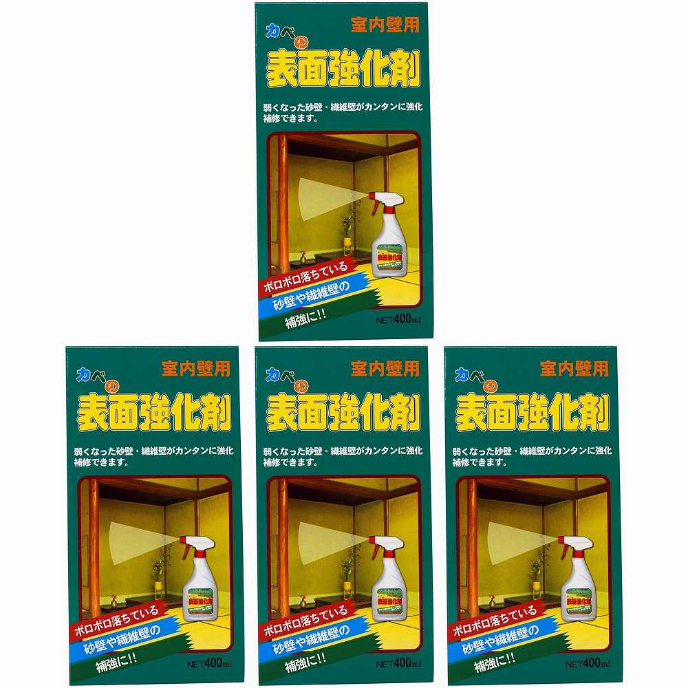 家庭化学工業 - かべの表面強化剤 - 400ml 4個セット