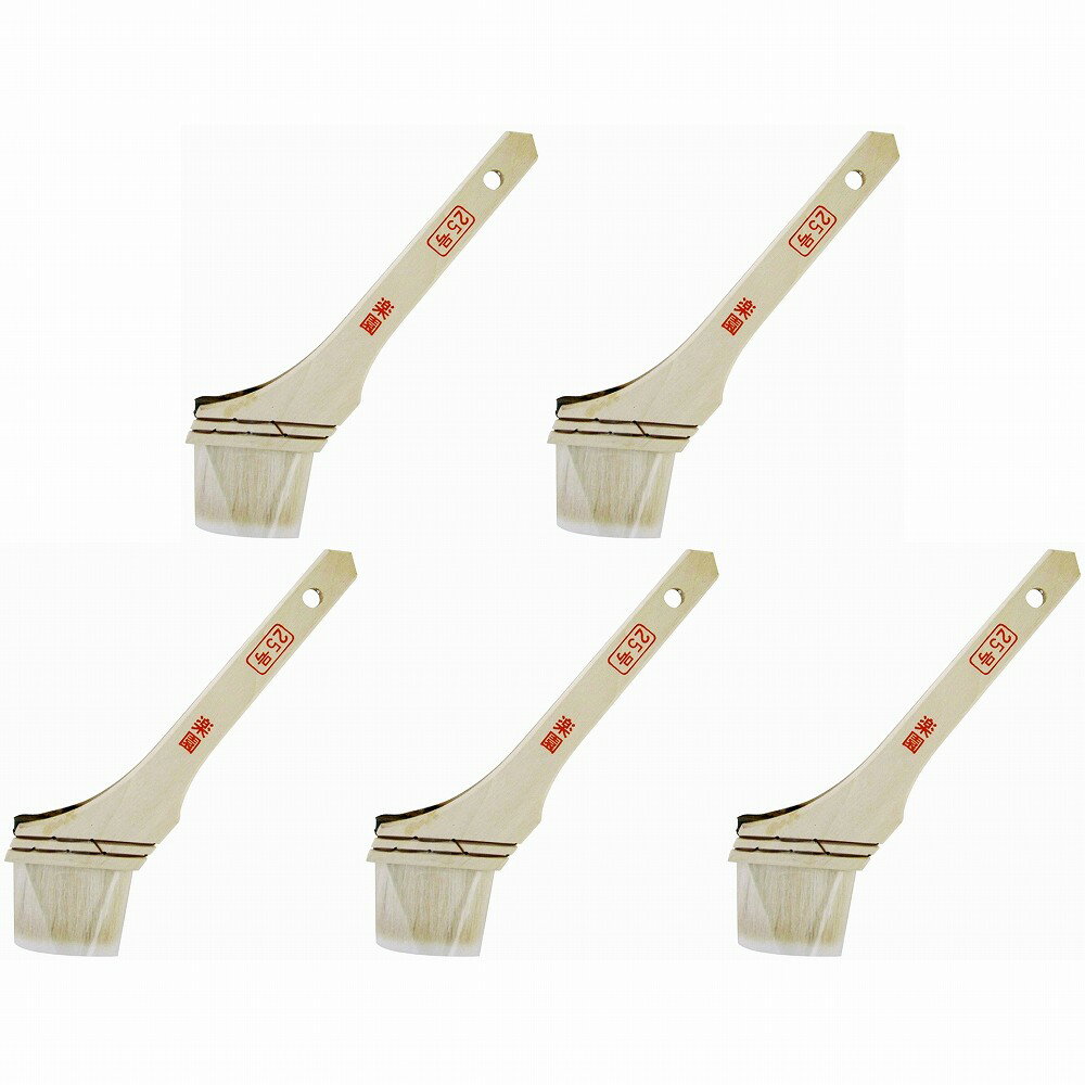 大塚刷毛製造 - 新 - 楽園ニス - 筋違 - 白 - 25号 5個セット