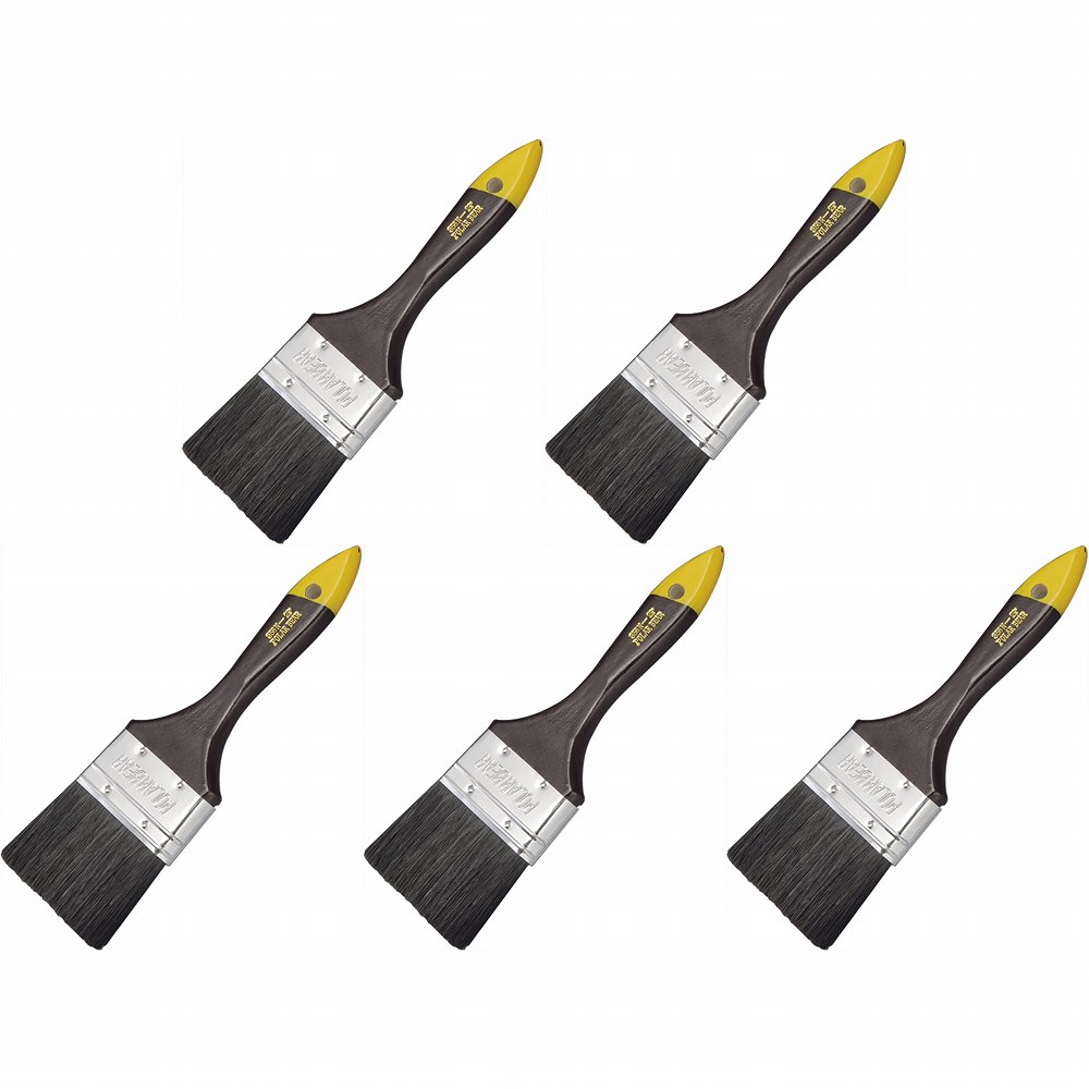 大塚刷毛製造 356N中国ラスター 平 黒 1.5インチ 5個セット(4)