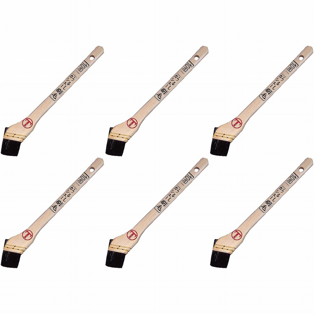 ハンディ・クラウン - カシュー刷毛 - 筋違 - 黒 - 10号 6個セット
