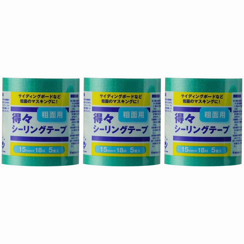 商品特徴●外壁などの粗面の作業の際に、しっかりと接着できるマスキングテープです。●サイディングボード、リシン面の塗装からシーリング作業まで、幅広く使用可能。抜群の粘着性があり、密着性は布テープを上回ります。●下地を傷める恐れがありますので、壁紙・ビニールクロス等に貼らないでください。仕様●基材：クレープ紙●粘着材：ゴム系粘着剤注意事項●この製品は建築塗装用の養生テープです。梱包や家具に貼る等、用途意外には使用しないでください。●人体に直接貼らないでください。●電気絶縁用には使用しないでください。●貼る面のほこり、水分、油分などをよくふき取って貼り付けて下さい。●しっかり貼り付けて下さい。●被着体によっては汚染する事がありますので、ご使用前にお確かめ下さい。●長時間貼ったままにしたり、直射日光に当たりますと糊残りする場合があります。●保管する場合は直射日光をさけ、涼しいところへ置いてください。●外壁などの粗面の作業の際に、しっかりと接着できるマスキングテープです。●サイディングボード、リシン面の塗装からシーリング作業まで、幅広く使用可能。抜群の粘着性があり、密着性は布テープを上回ります。●下地を傷める恐れがありますので、壁紙・ビニールクロス等に貼らないでください。