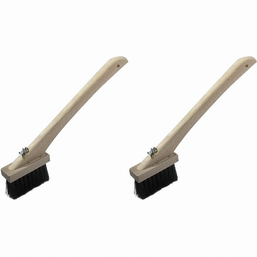 大塚刷毛製造 左官ブラシ A-1 黒 柄付 1/4丁 2個セット