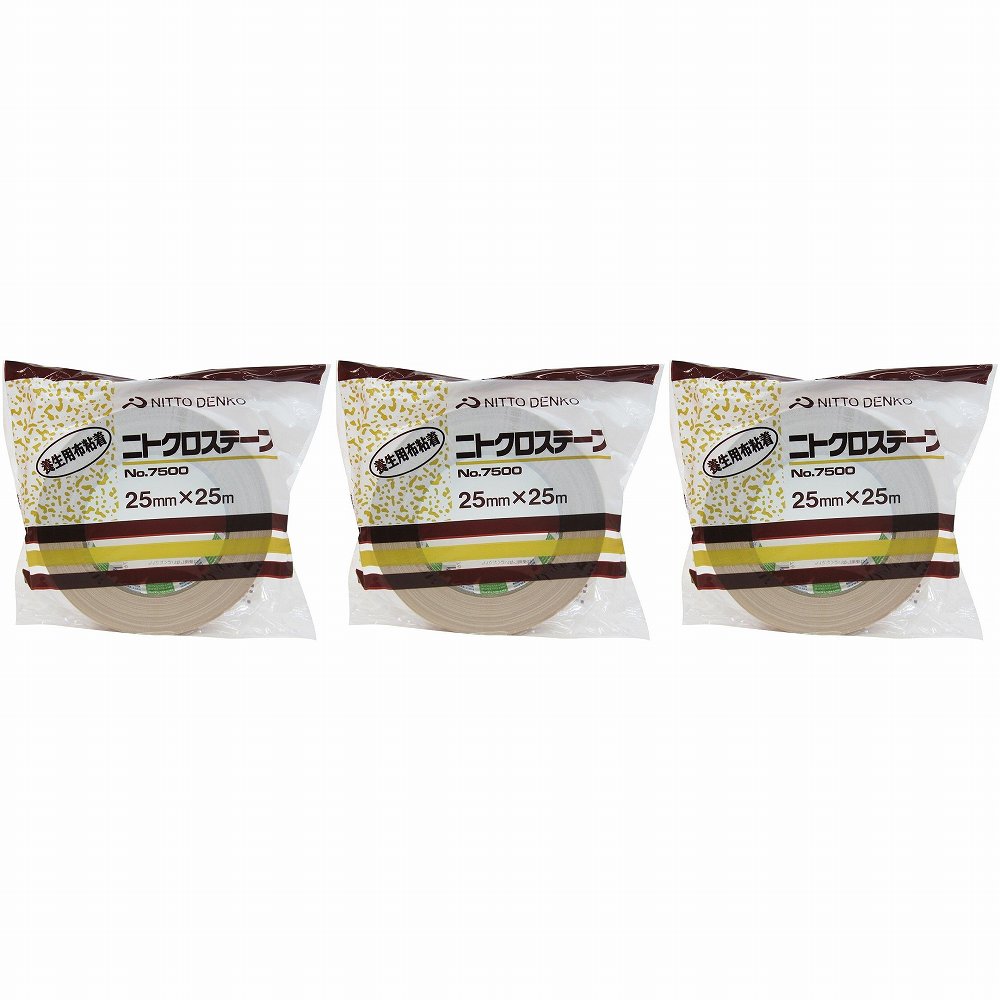 ニトムズ - 養生用布粘着 ニトクロステープ No.7500(25mm×25m) - M-201 特長 ●耐候性に優れ、季節にかかわらず、のり残りがほとんどありません。●見切りが良く、外装塗装の養生用としても使用できます。 仕様 ●粘着剤：特殊粘着剤 ご注意 ●用途以外には使用しないで下さい。●目立たない箇所であらかじめ試してからご使用ください。●テープをはがす際はゆっくりとはがしてください。●幼児の手の届くところに置かないでください。●高温多湿、直射日光のあたる所に保管しないでください。●人体に貼らないで下さい。●注意事項を必ずお読み下さい。ニトムズ - 養生用布粘着 ニトクロステープ No.7500(25mm×25m) - M-201 特長 ●耐候性に優れ、季節にかかわらず、のり残りがほとんどありません。●見切りが良く、外装塗装の養生用としても使用できます。 仕様 ●粘着剤：特殊粘着剤 ご注意 ●用途以外には使用しないで下さい。●目立たない箇所であらかじめ試してからご使用ください。●テープをはがす際はゆっくりとはがしてください。●幼児の手の届くところに置かないでください。●高温多湿、直射日光のあたる所に保管しないでください。●人体に貼らないで下さい。●注意事項を必ずお読み下さい。