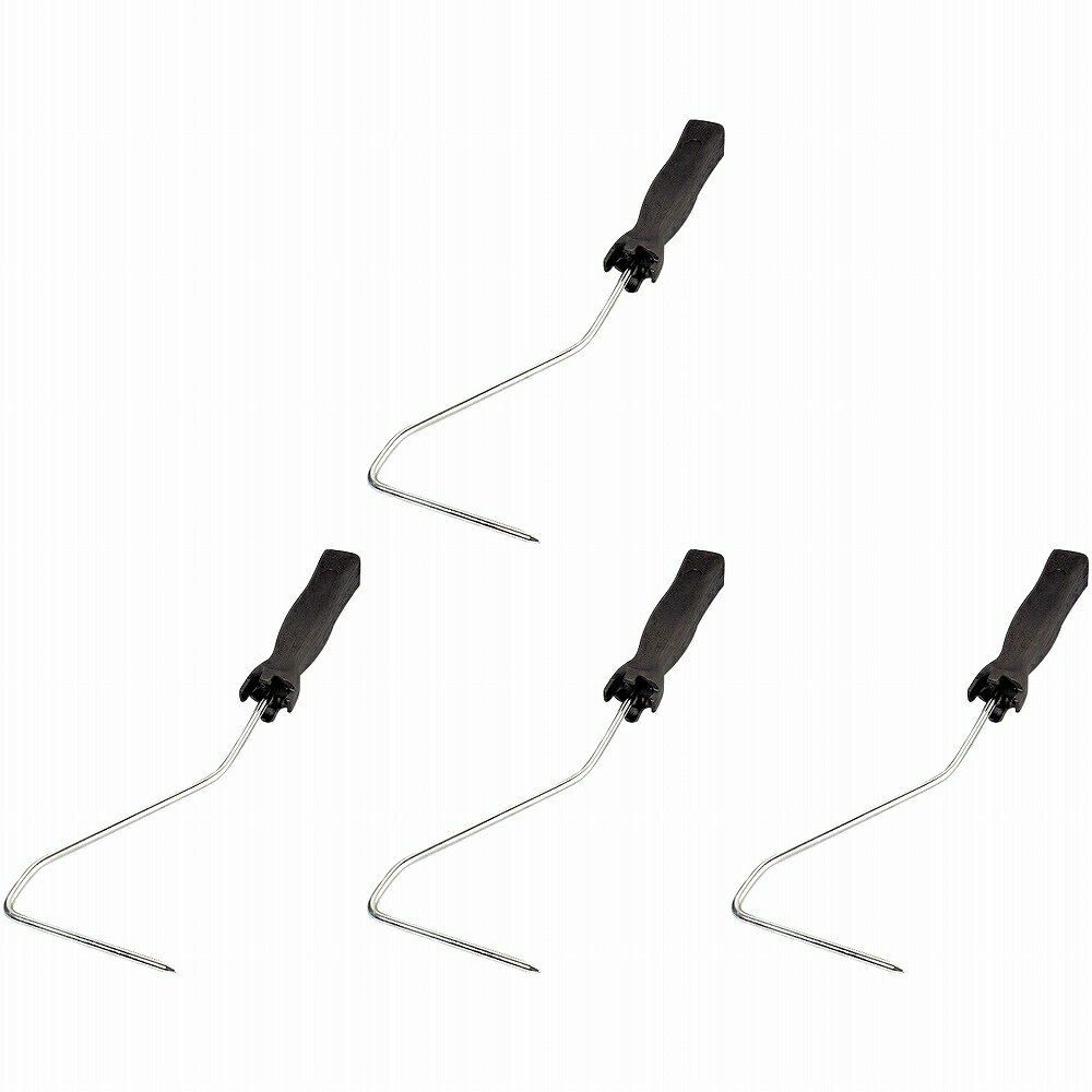 大塚刷毛製造 ミドル・スモール兼用ローラーハンドル 角型 長柄 4個セット