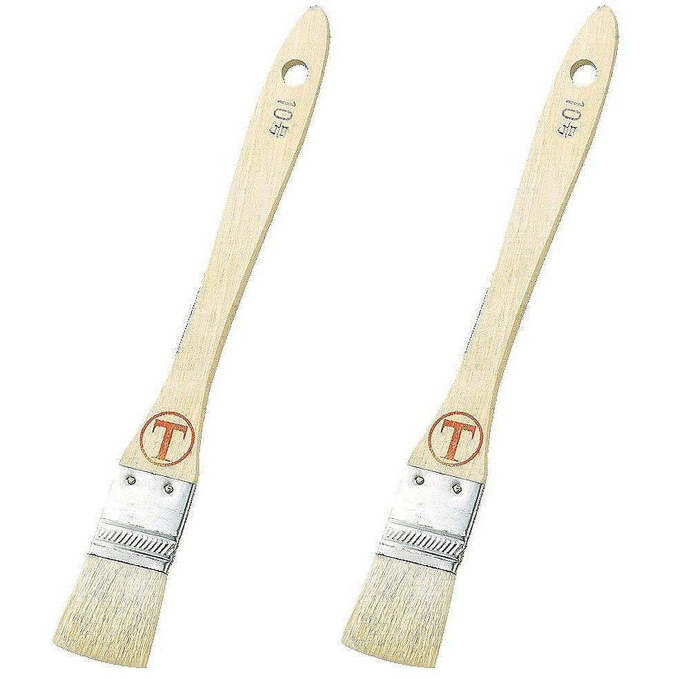 ハンディ・クラウン - 白毛金巻刷毛 - 平 - 白 - 10号 2個セット