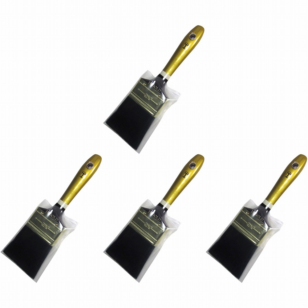 大塚刷毛製造 多用途刷毛 「ハイゴールド」 平 2.5インチ 4個セット