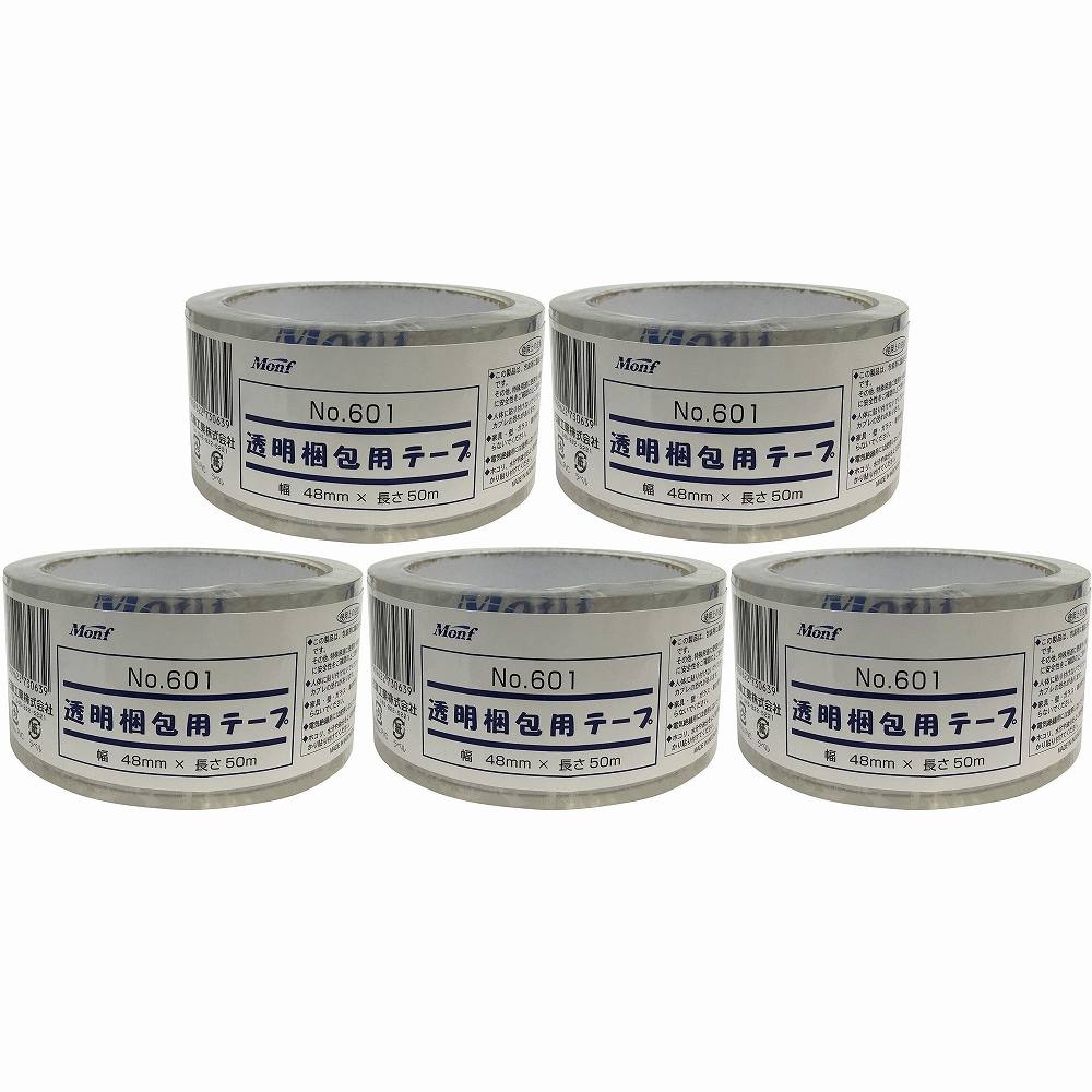 古藤工業 MONF　＃601　OPPテープ　スーパークリア　48ミリX50M A-23 5個セット