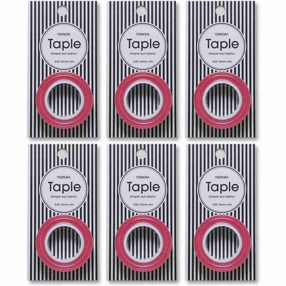 寺岡製作所 テラオカ　4145taple　ピンク　15ミリ×5M BC-5411 6個セット