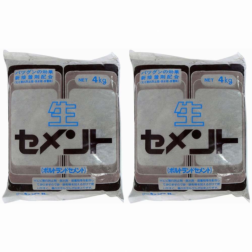 家庭化学工業 - 生セメント - 4kg 2個セット