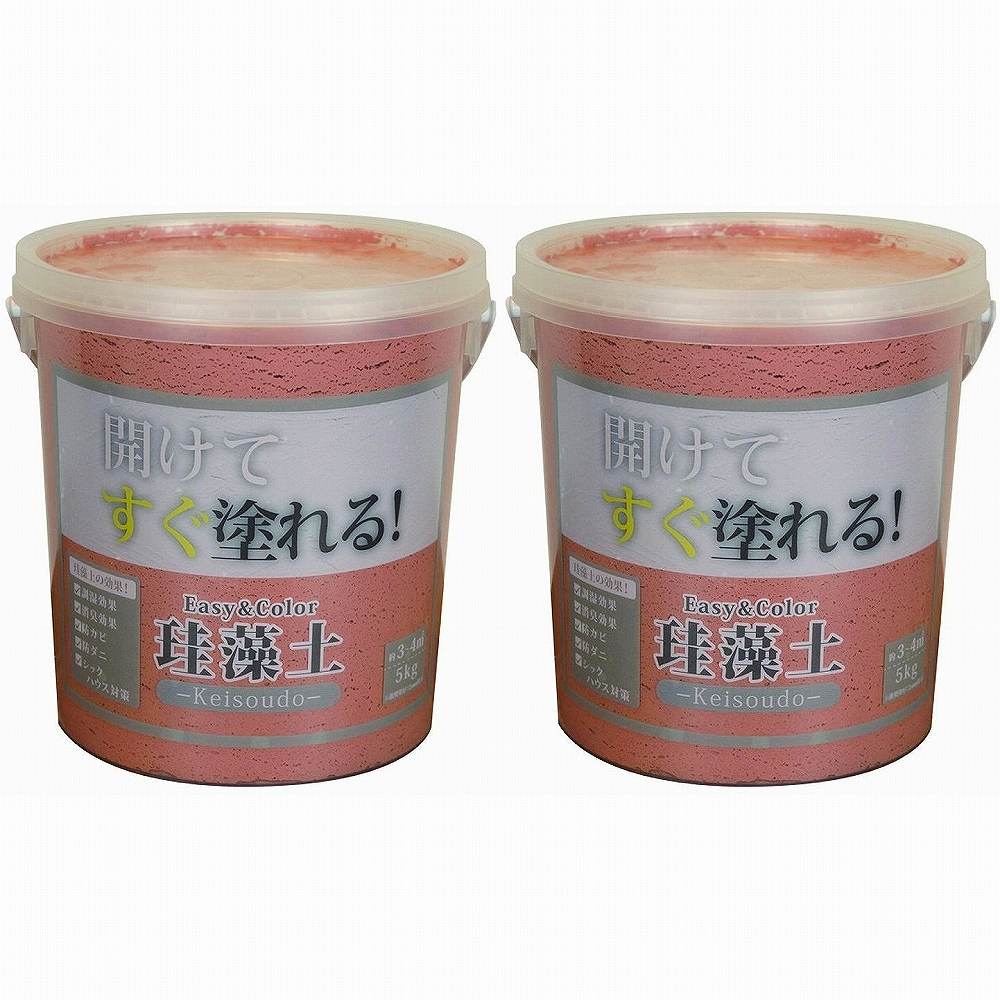ワンウィル - EASY＆COLOR - 珪藻土 - 5kg - テラコッタ 2個セット