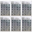 ビビッドヴアン - グラフィティーステンシル - アルファベット - FONT3−A4 6個セット