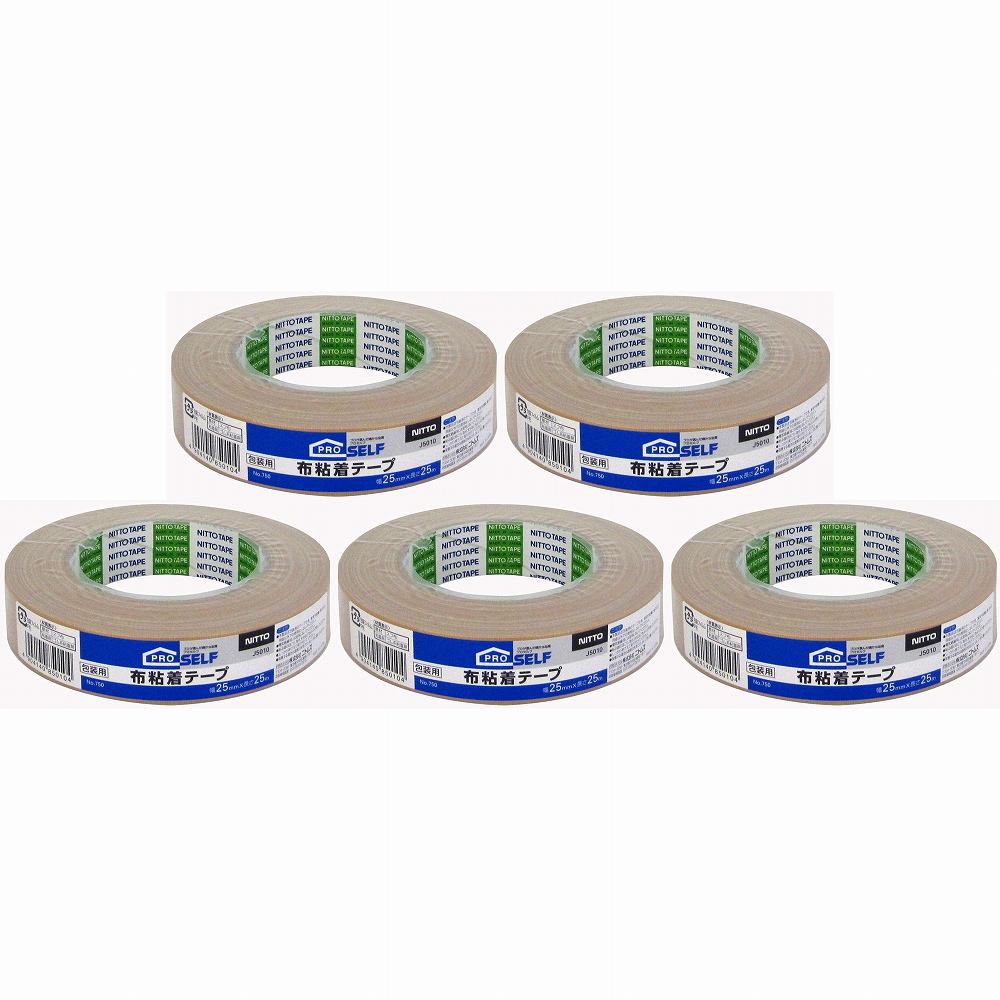 ニトムズ ＃750　POS　布テープ　シュリンク　25X25 J5010 5個セット