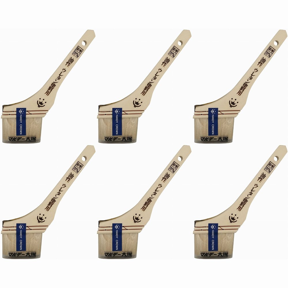 ハンディ・クラウン - Prospec 油性・ウレタン 塗料用刷毛(70mm) 特長 ●ウェーブ繊維を混毛しており、化繊刷毛でも含みが良く、作業性抜群。●ほど良いコシ感で、長時間作業でも疲れ難い。 仕様 ●毛材：山羊毛●柄：木 ご注意 ●用途以外に使用しないでください。●毛払いをしないで使用しますと、抜け毛が塗装面に付着する場合がありますので、手で不要な毛を払ってから、ご使用ください。ハンディ・クラウン - Prospec 油性・ウレタン 塗料用刷毛(70mm) 特長 ●ウェーブ繊維を混毛しており、化繊刷毛でも含みが良く、作業性抜群。●ほど良いコシ感で、長時間作業でも疲れ難い。 仕様 ●毛材：山羊毛●柄：木 ご注意 ●用途以外に使用しないでください。●毛払いをしないで使用しますと、抜け毛が塗装面に付着する場合がありますので、手で不要な毛を払ってから、ご使用ください。