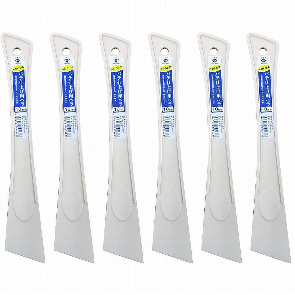 ハンディ・クラウン - 新パテ仕上げ用ヘラやわらかめ - 40mm 6個セット