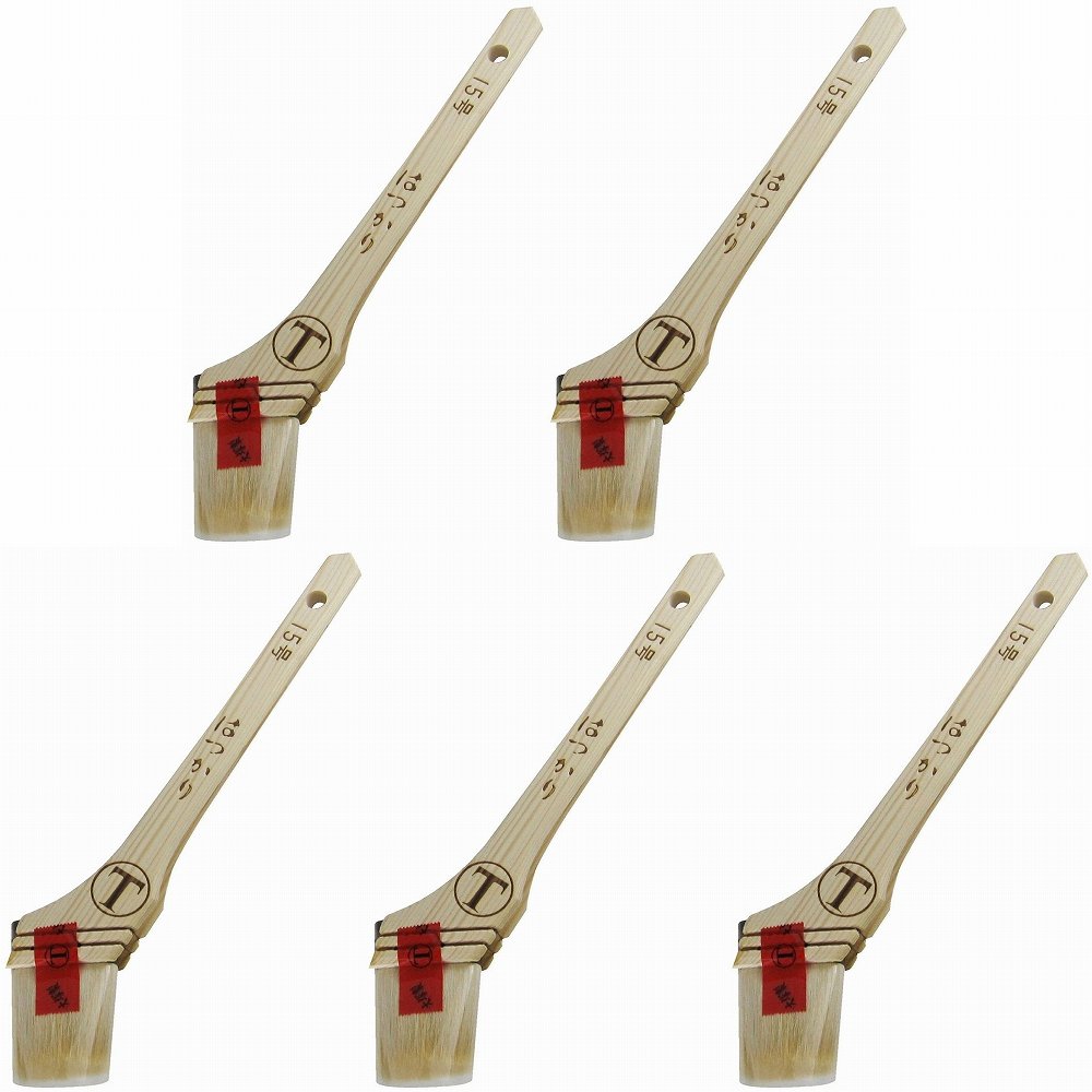 大塚刷毛製造 - はつかり - 中寸 - 筋違 - 白 - 15号 5個セット