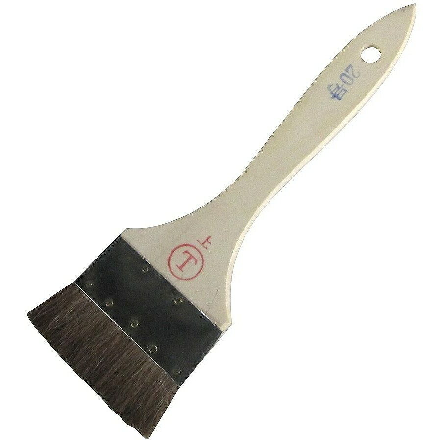 ハンディ・クラウン - シマ毛金巻刷毛 - 上 - 平 - 茶 - 20号