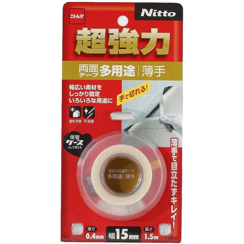 ニトムズ　超強力両面テープ多用途薄手15×1．5...