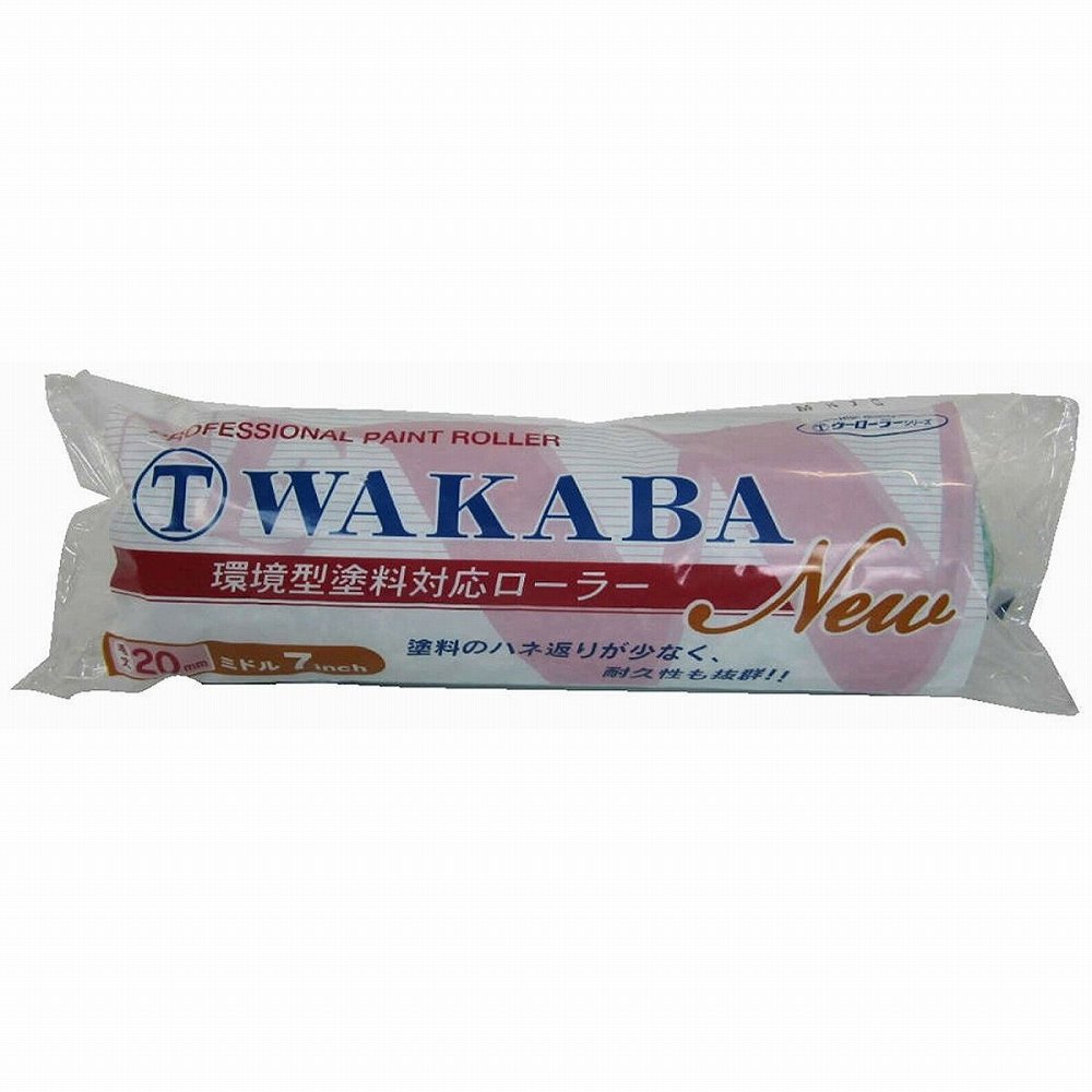 大塚刷毛 - NEW WAKABA ミドルローラー(20mm 7インチ) - 7M-WAA 特長 ●塗料の飛散が驚異的に少なく、天井・軒天などの作業にも最適。●密度の高い繊維構造で泡が出にくく、キメ細かい仕上がり。●優れた弾力性と塗料含みで、内装から模様面まで自在に対応。●摩擦、引張りに強く、従来品にない優れた耐久性を実現。●作業時の塗料の飛散が驚異的に少なく、優れた作業性と作業環境を実現した環境型塗料対応高性能ローラー。●速乾水性塗料(環境型塗料)でも泡が出にくく塗料含みも抜群、毛のヘタリが少なく長時間作業も余裕でこなす優れた耐久性で、外装・内装も自在に塗りあげます。 仕様 ●パイル素材：PE繊維 ご注意 ●使用前には、手で必ず不要な毛をはらって下さい。●毛ばらいをせずに塗料をつけると、塗装面に抜けた毛が付着する恐れがあります。●薬品や強溶剤の塗布には、使用しないで下さい。●ご使用の塗料・塗装条件により、本来の性能を発揮できない場合がありますのでご注意下さい。●ハンドルはローラーサイズにあったものをお選びください。大塚刷毛 - NEW WAKABA ミドルローラー(20mm 7インチ) - 7M-WAA 特長 ●塗料の飛散が驚異的に少なく、天井・軒天などの作業にも最適。●密度の高い繊維構造で泡が出にくく、キメ細かい仕上がり。●優れた弾力性と塗料含みで、内装から模様面まで自在に対応。●摩擦、引張りに強く、従来品にない優れた耐久性を実現。●作業時の塗料の飛散が驚異的に少なく、優れた作業性と作業環境を実現した環境型塗料対応高性能ローラー。●速乾水性塗料(環境型塗料)でも泡が出にくく塗料含みも抜群、毛のヘタリが少なく長時間作業も余裕でこなす優れた耐久性で、外装・内装も自在に塗りあげます。 仕様 ●パイル素材：PE繊維 ご注意 ●使用前には、手で必ず不要な毛をはらって下さい。●毛ばらいをせずに塗料をつけると、塗装面に抜けた毛が付着する恐れがあります。●薬品や強溶剤の塗布には、使用しないで下さい。●ご使用の塗料・塗装条件により、本来の性能を発揮できない場合がありますのでご注意下さい。●ハンドルはローラーサイズにあったものをお選びください。