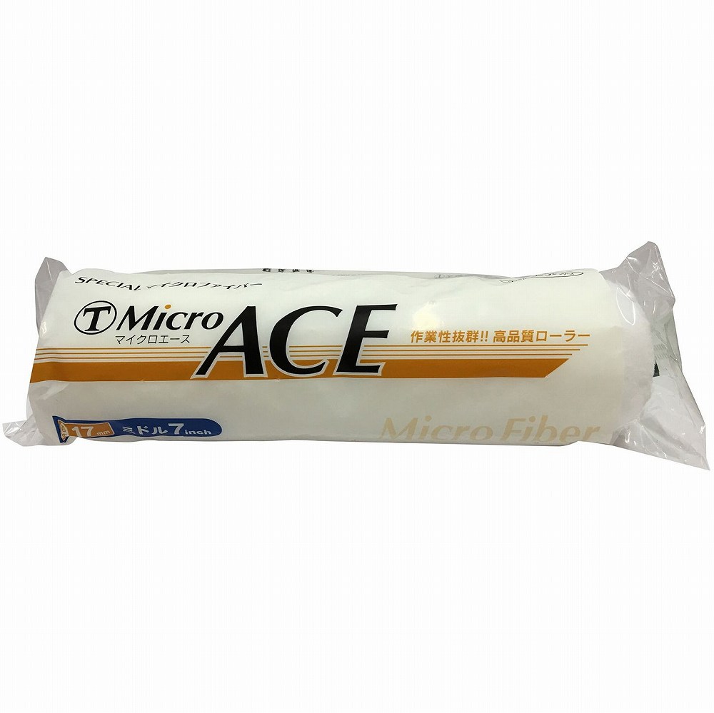 大塚　Micro　ACE　17ミリ　ミドル　7M−MIR JAN：4560146172802 メーカー：大塚刷毛製造（株） / ブランド：大塚 / 原産国：日本 特長 ●塗料含みが良く、作業性に優れた万能タイプです。 用途 ●外装・屋根用。 仕様 ●寸法(インチ)：7●毛丈(mm)：17●全長(mm)：175●適合ハンドル：1631130000●適応塗料：水性◎、弱溶剤(ターペン型・各種樹脂)◎、強溶剤×●適応塗面：多用途 材質／仕上 ●マイクロファイバー繊維