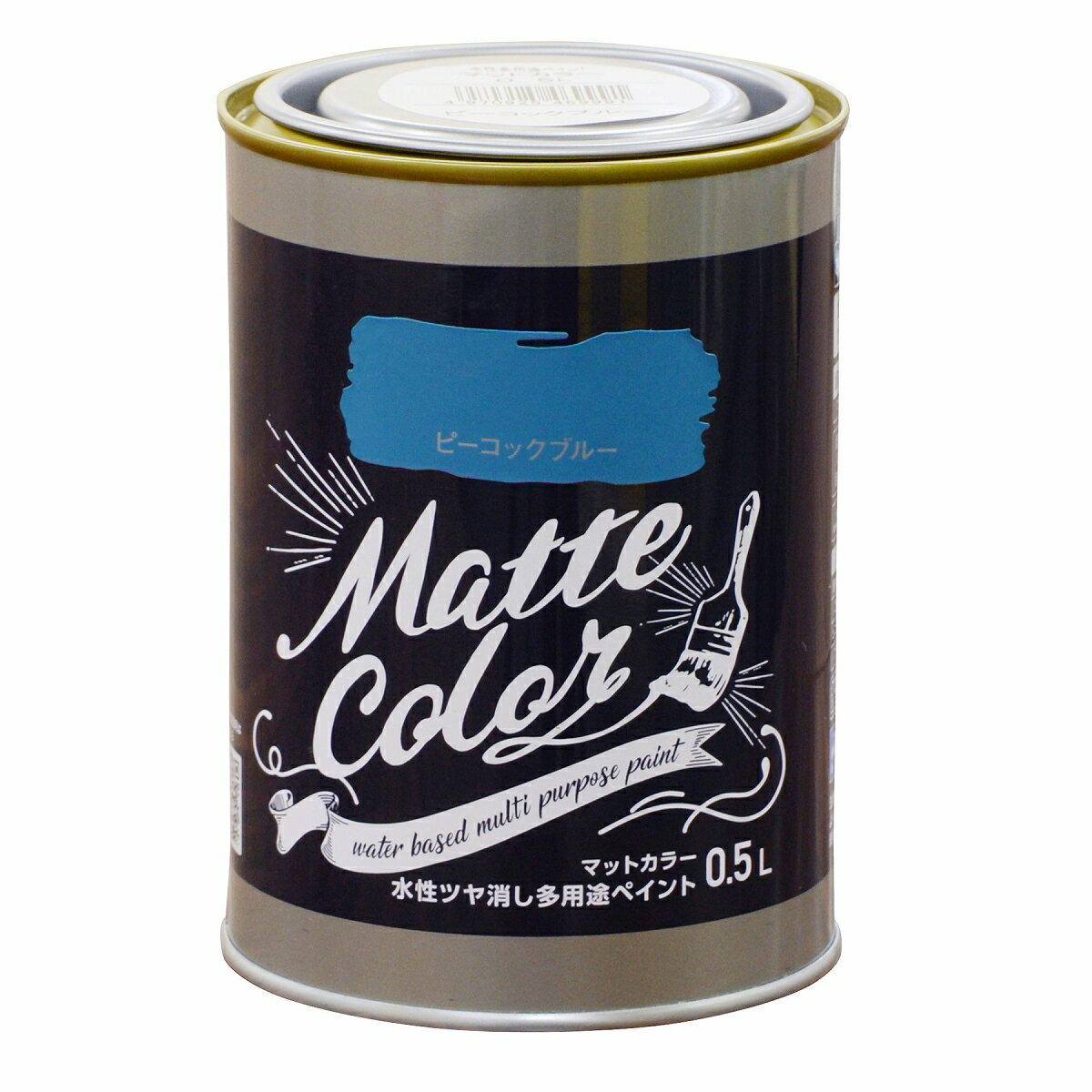 【あす楽対応 送料無料】アサヒペン水性多用途ペイントマットカラー0．5Lピーコックブルー