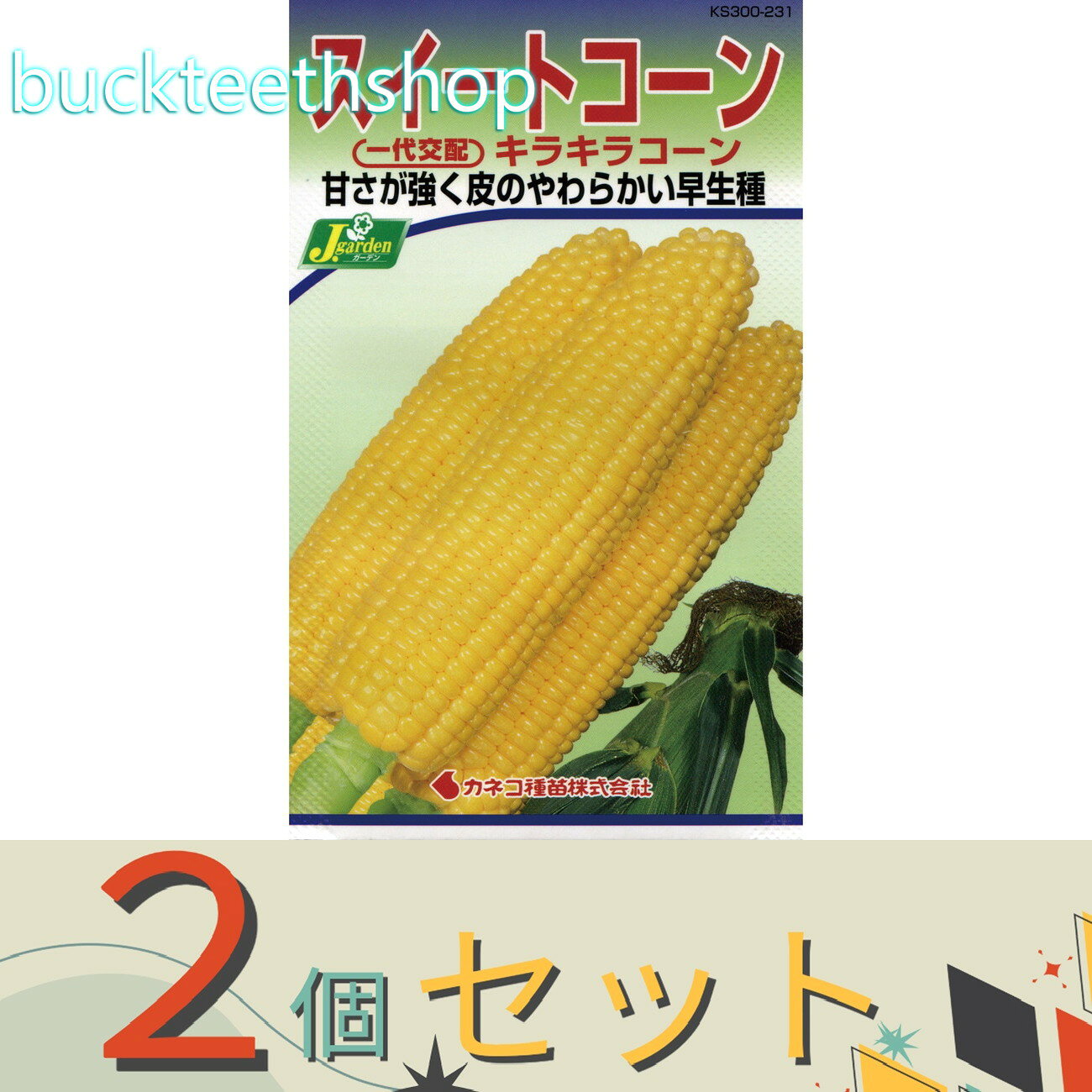 ※2個セット※カネコ種苗　タネ　キラキラコーン　（85）