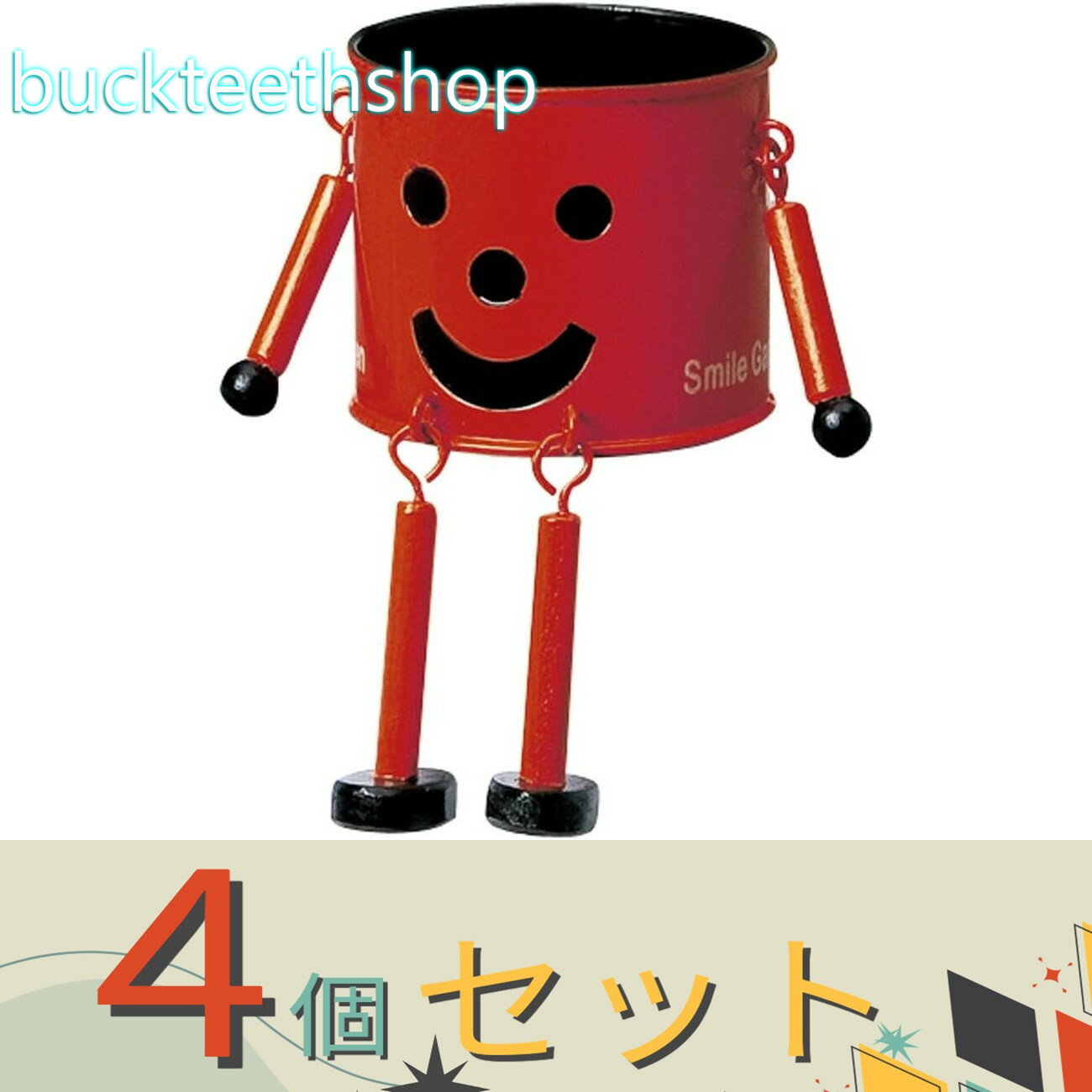 ※4個セット※（株）ケーイーアイ　ブリキマンSレッド　2786—C／RD　（KEI）