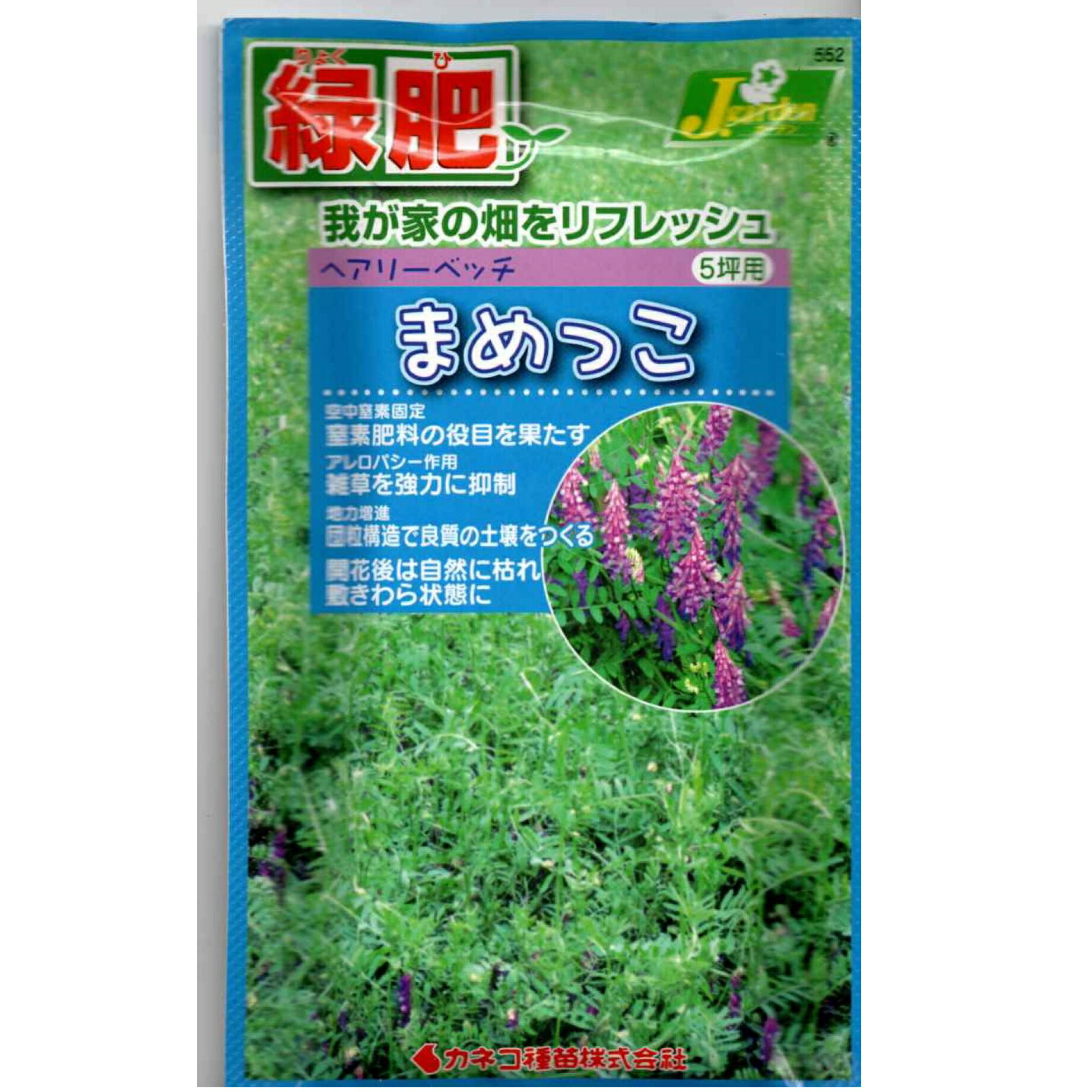 ※4個セット※カネコ種苗　タネ　緑肥　ヘアリーベッチ　まめっこ