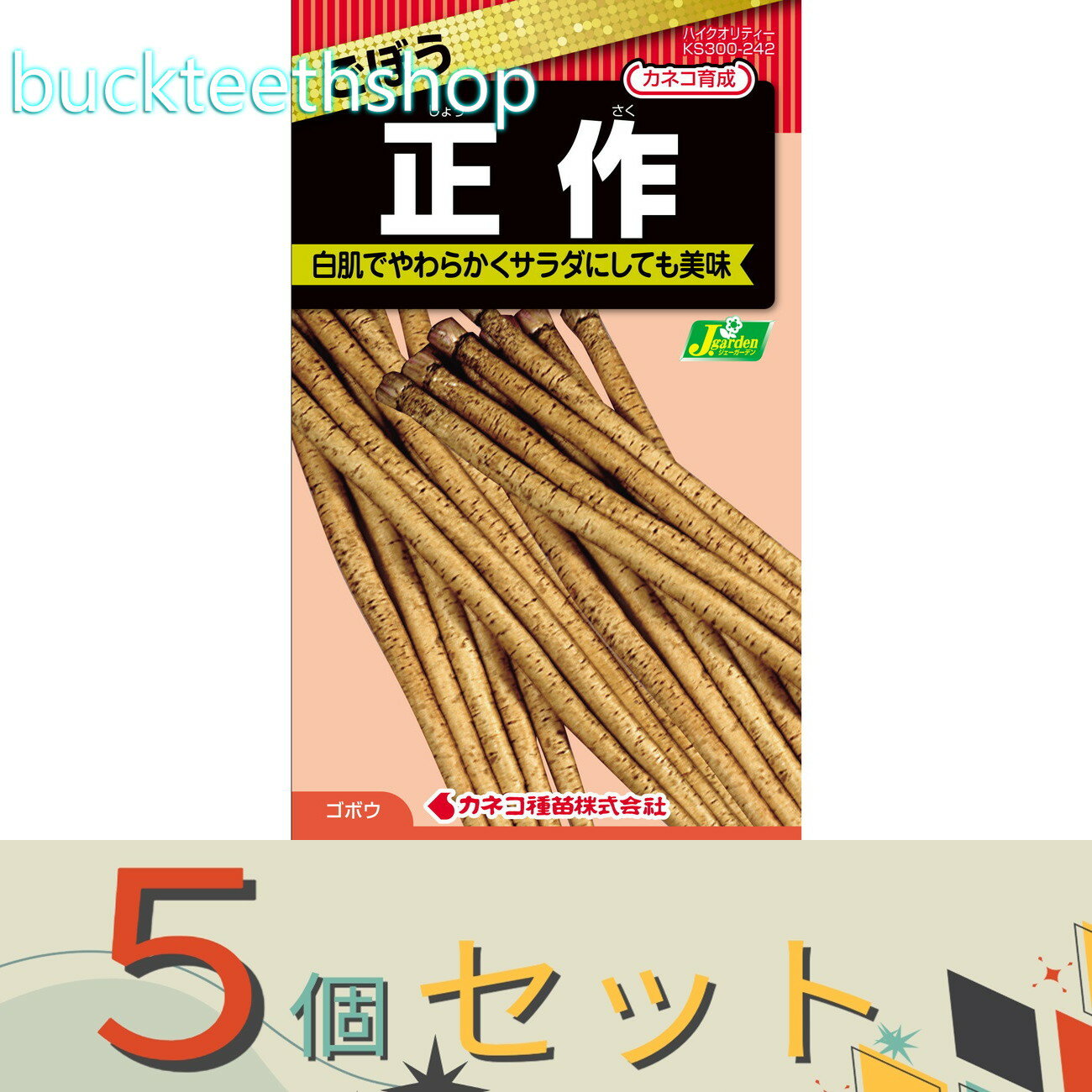 ※5個セット※カネコ種苗　タネ　ごぼう　正作