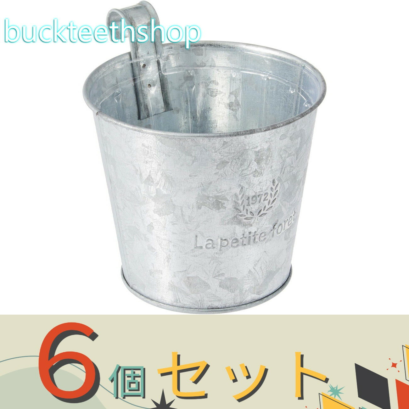 ※6個セット※（株）ケーイーアイ　シルバーブリキ　フック付　S　3396—B　（KEI）