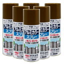 ニッペホームプロダクツ アルミカラースプレー(新) 08ゴールドメタリック 300ML 日本ペイント 6本セット