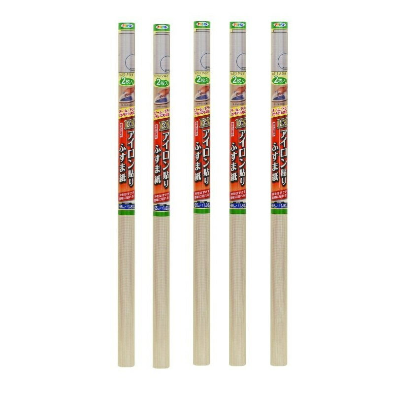 アサヒペン EXアイロン貼りふすま紙 2枚入り No．213夕なぎ 5本セット