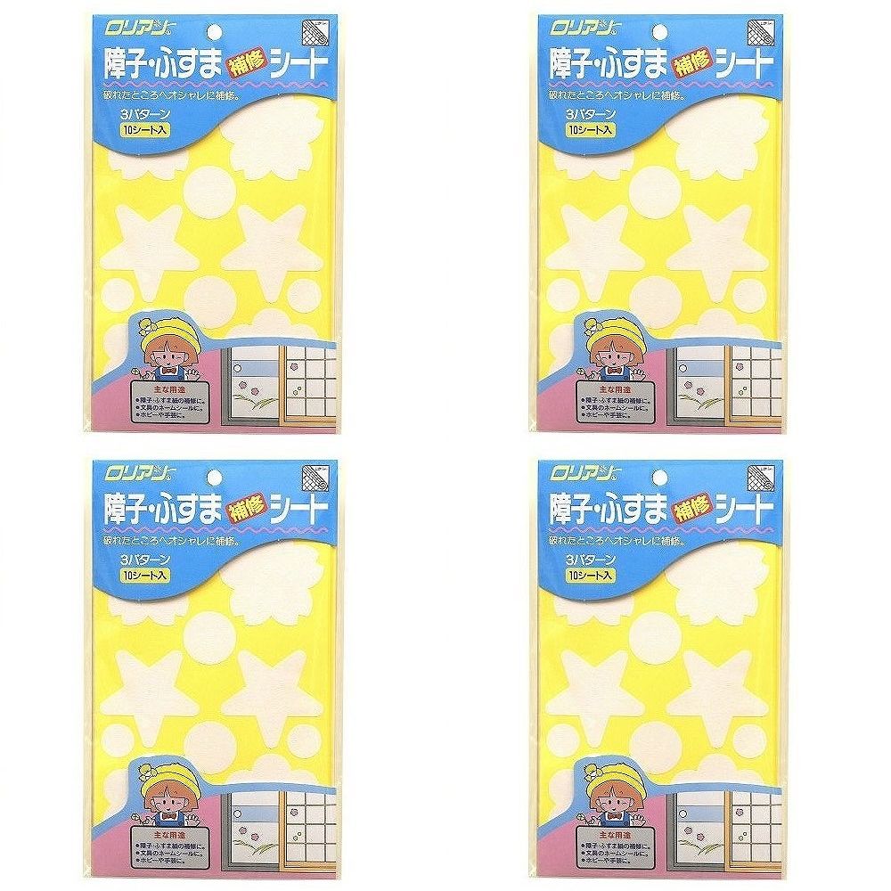アサヒペン 障子・ふすま補修シート 10シート 950 4袋セット