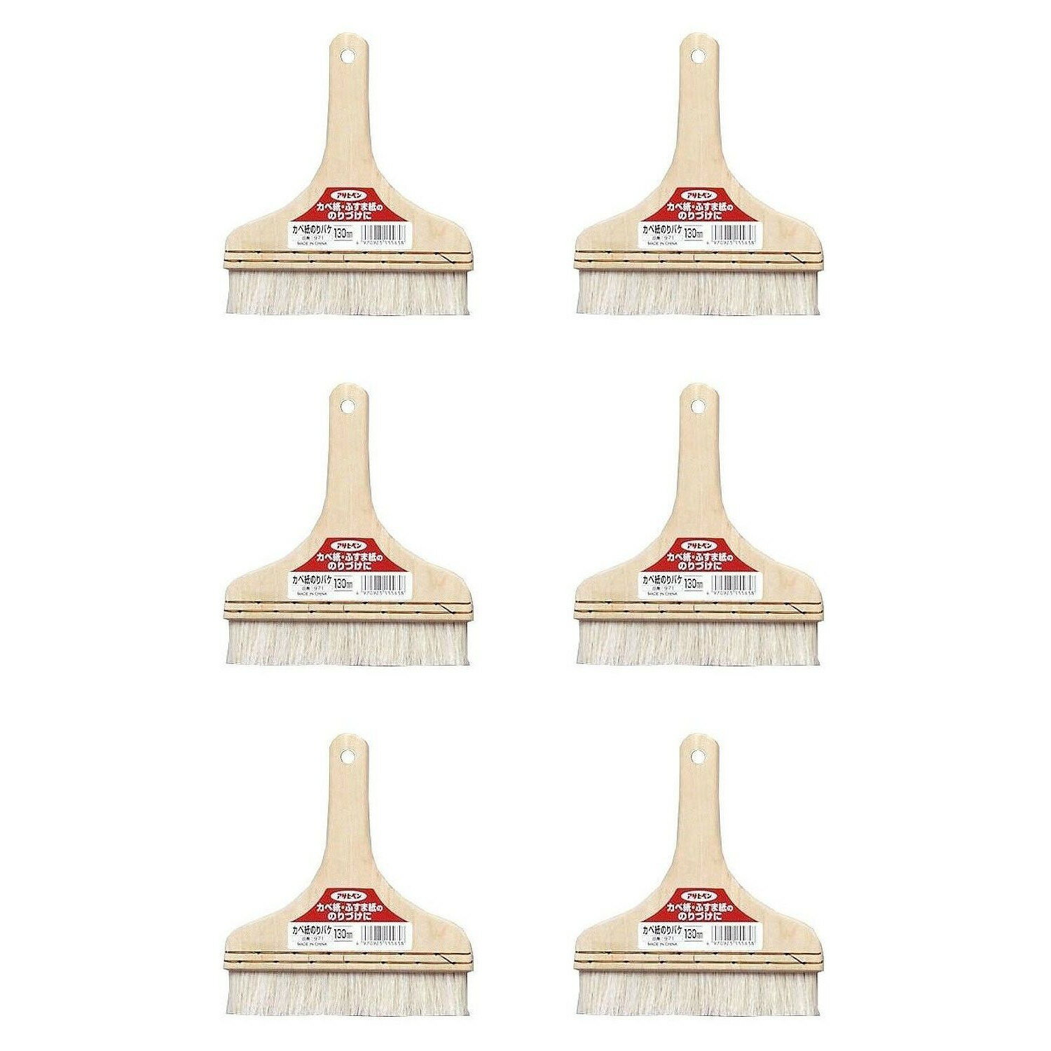 アサヒペン　カベ紙用のりバケ130MM 6個セット