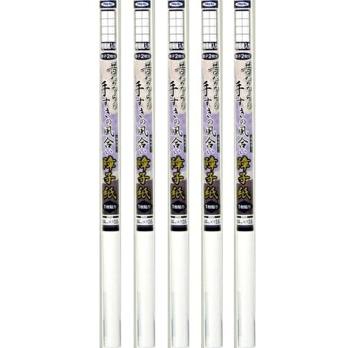 アサヒペン 昔ながらの手すきの風合い障子紙 94CMX3．6M 5720楮繊維入り 5本セット