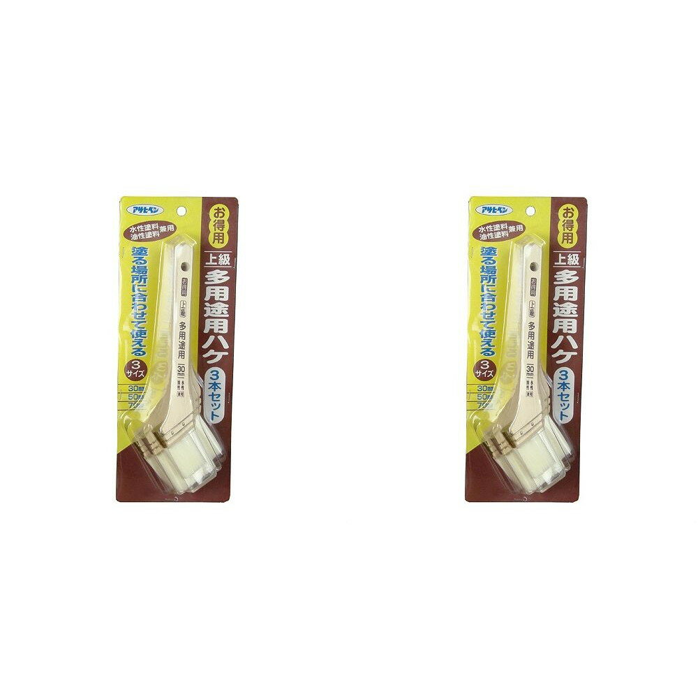 アサヒペン お得用上級多用途用ハケ 3本セット OTJ−3P 2袋セット