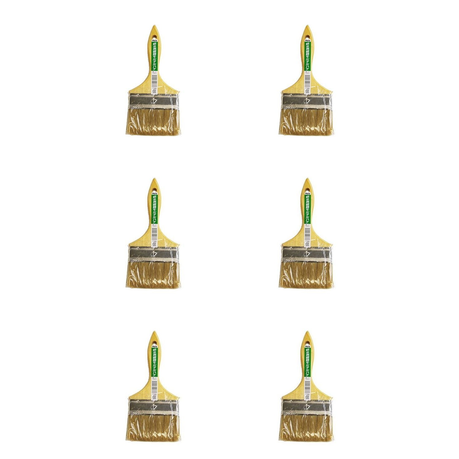 アサヒペン 防水用樹脂モルタルハケN 4インチ 6個セット