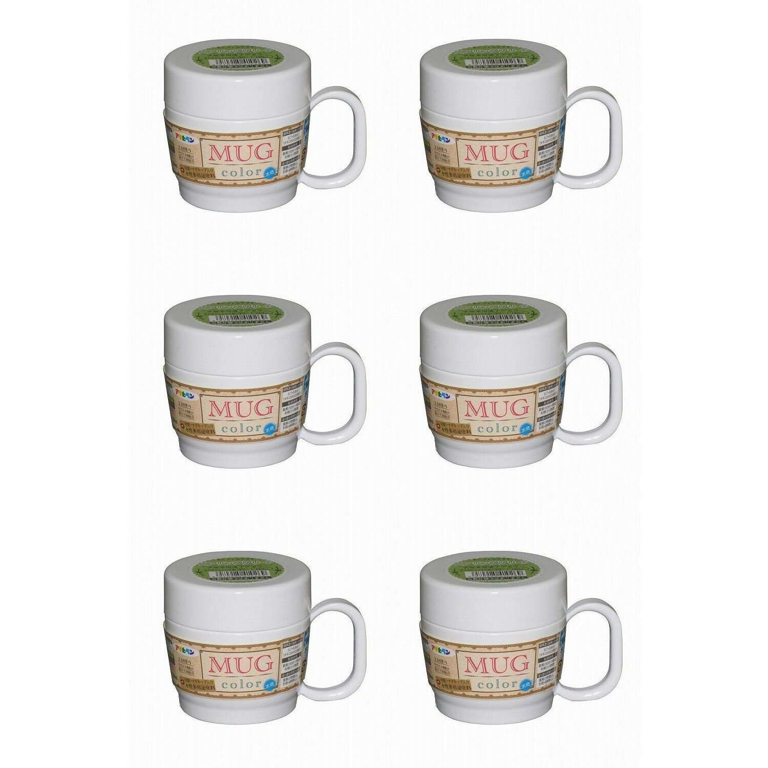 アサヒペン 水性多用途マグカラー 120ML フレッシュグリーン 6缶セット